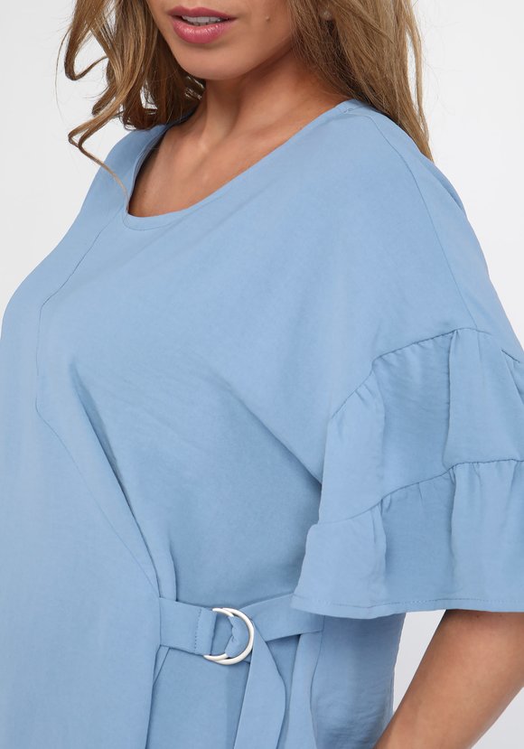 Блуза с регулируемым поясом шир.  580, рис. 4