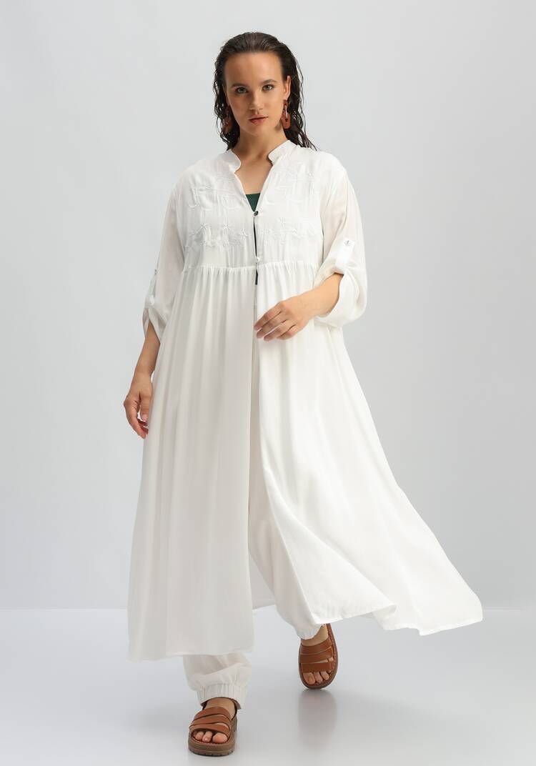 Рубашка удлиненная с вышивкой на кокетке шир.  750, рис. 30