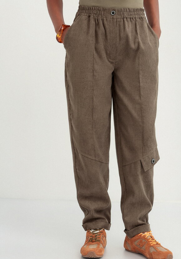 Брюки бананы вельветовые на резинке шир.  580, рис. 19