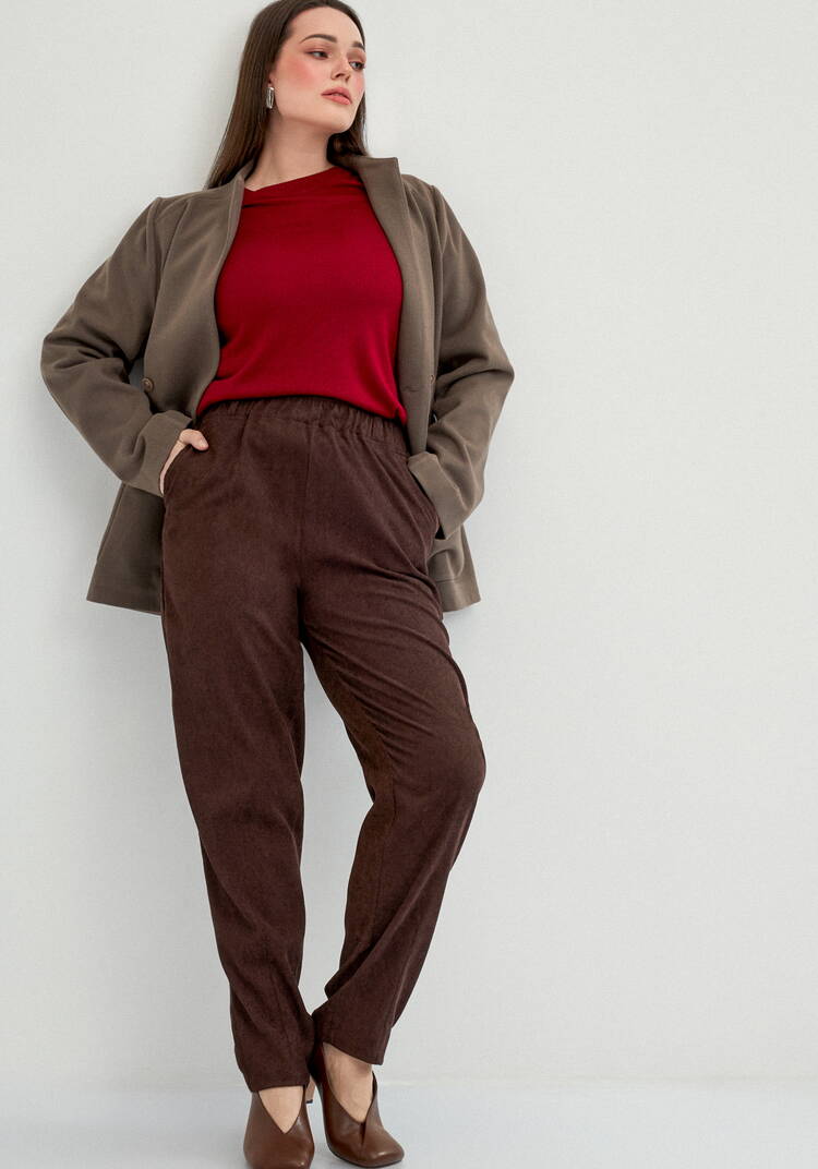 Брюки из микровельвета с комфортным поясом шир.  750, рис. 27