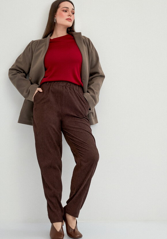 Брюки из микровельвета с комфортным поясом шир.  580, рис. 27