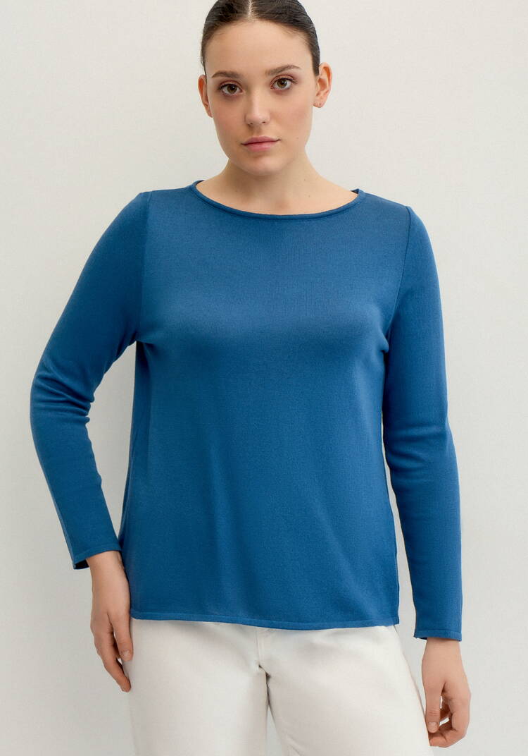 Джемпер свободный с горлом лодочкой шир.  750, рис. 9