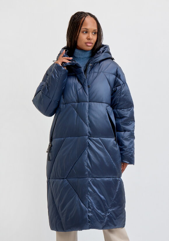 Пальто зимнее с мерцающей тканью шир.  580, рис. 2