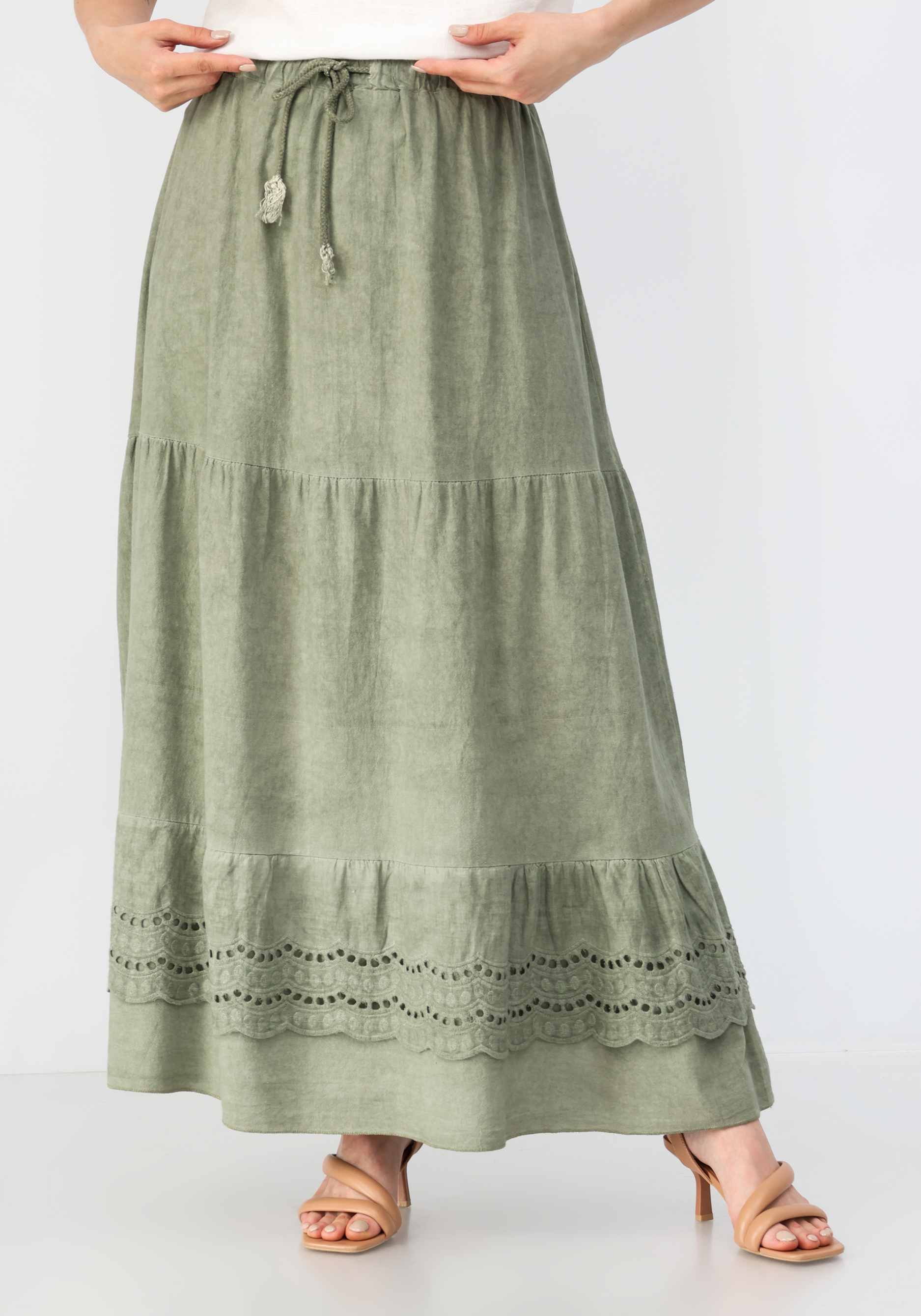 Юбка "Диодора" Alina Collection, размер 52, цвет зеленый