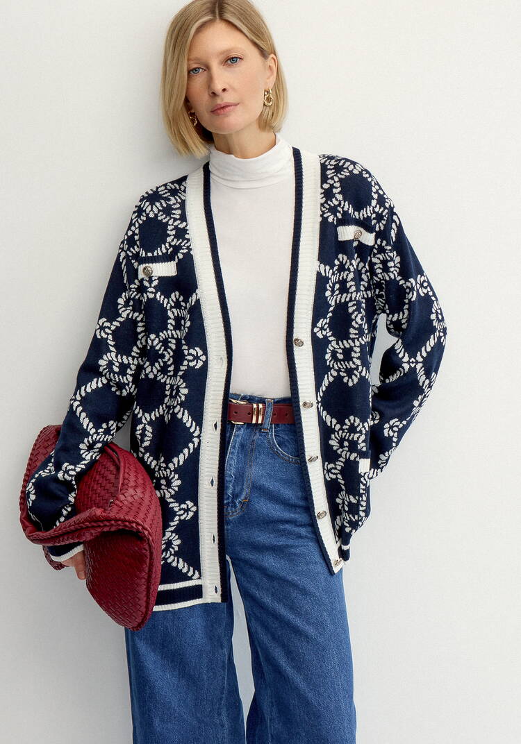 Кардиган женский удлиненный с карманами шир.  750, рис. 3