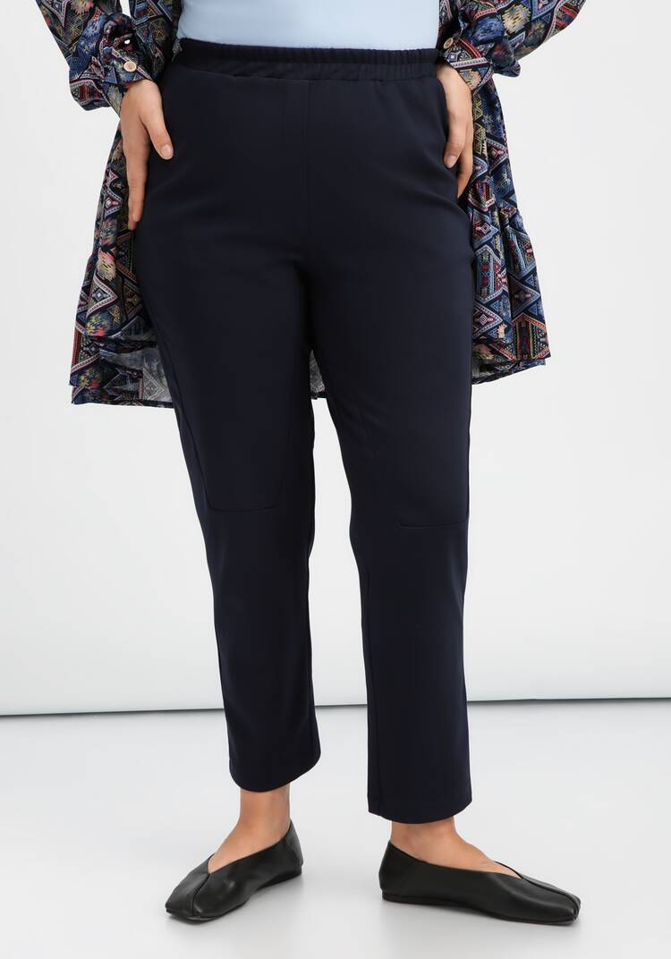 Брюки оригинального кроя на резинке шир.  750, рис. 27