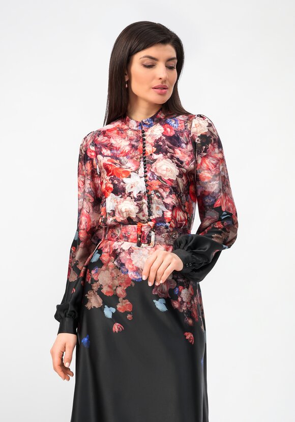 Платье с градиентным цветным рисунком шир.  580, рис. 21