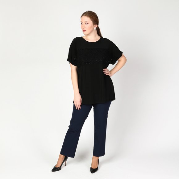 Туника с кружевной вставкой шир.  580, рис. 1