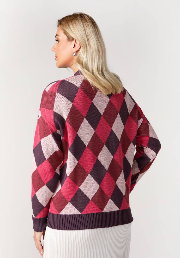 Кардиган Яркие ромбы шир.  750, рис. 35