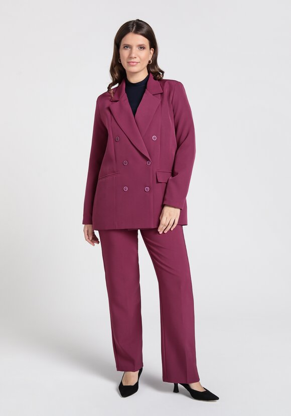 Жакет двубортный на подкладке шир.  580, рис. 38