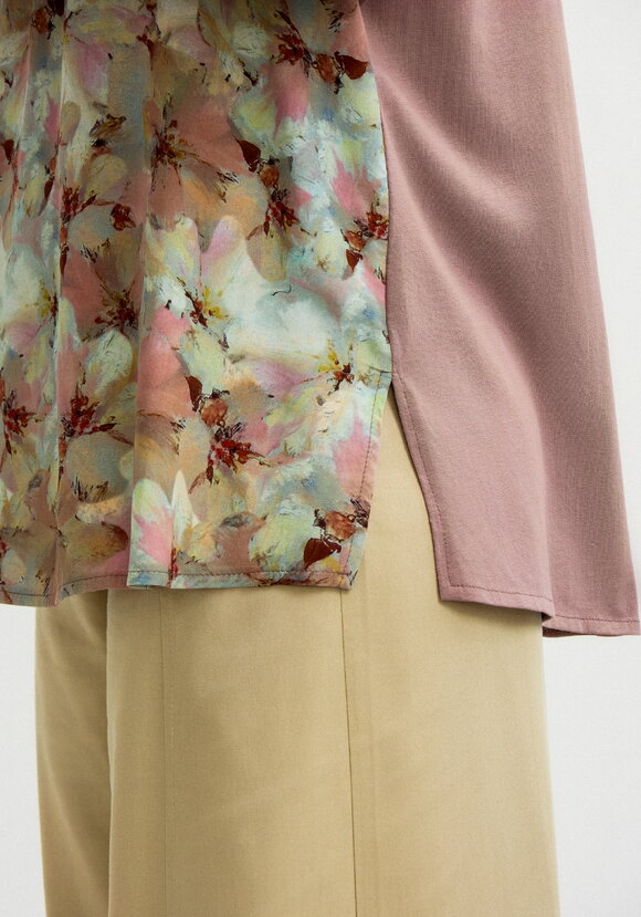 Блуза комбинированная со спущенным плечом шир.  580, рис. 6