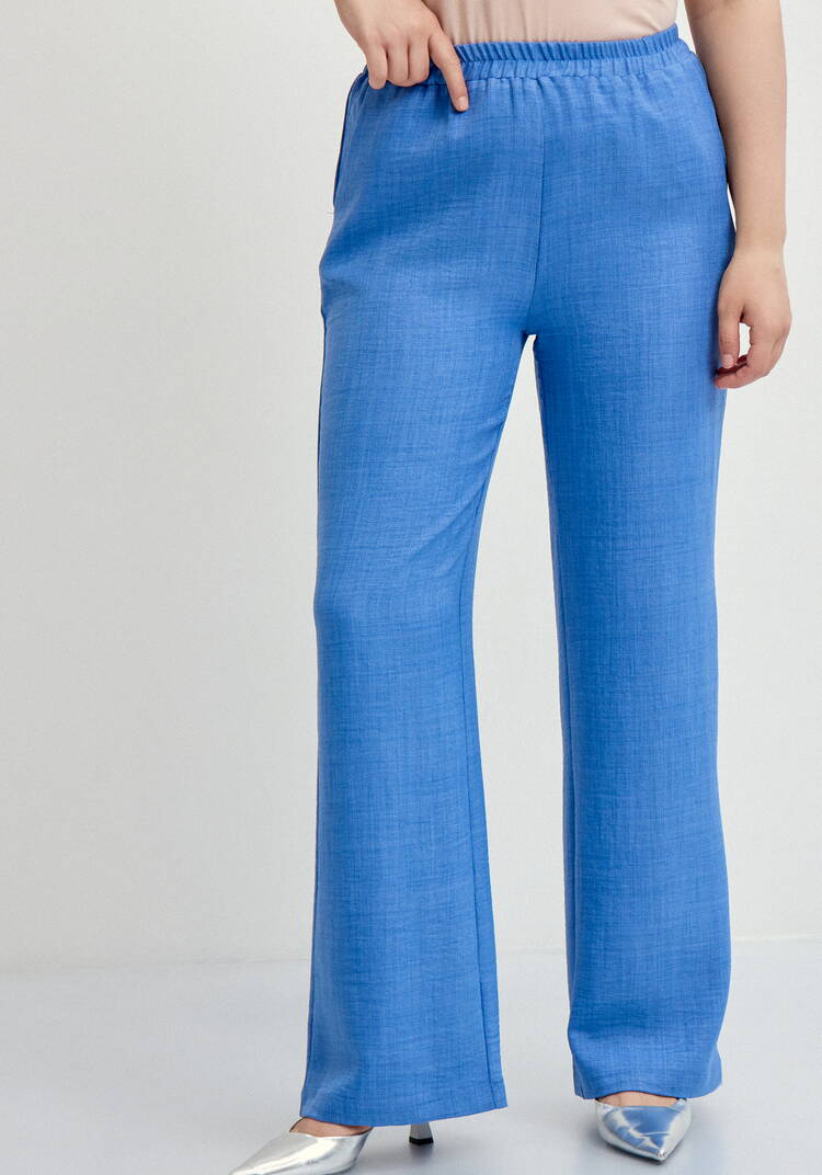 Брюки прямые свободные на резинке шир.  750, рис. 4