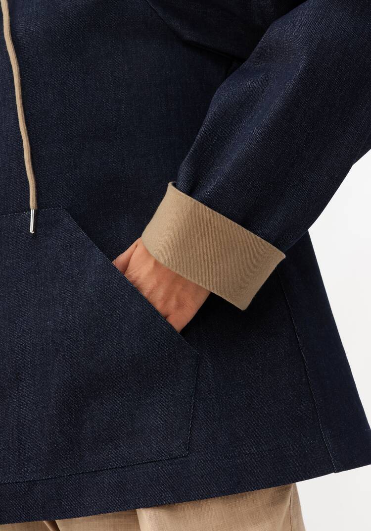 Куртка джинсовая на молнии с капюшоном шир.  750, рис. 14