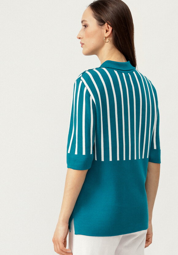 Джемпер-поло с вертикальной полосой шир.  580, рис. 11