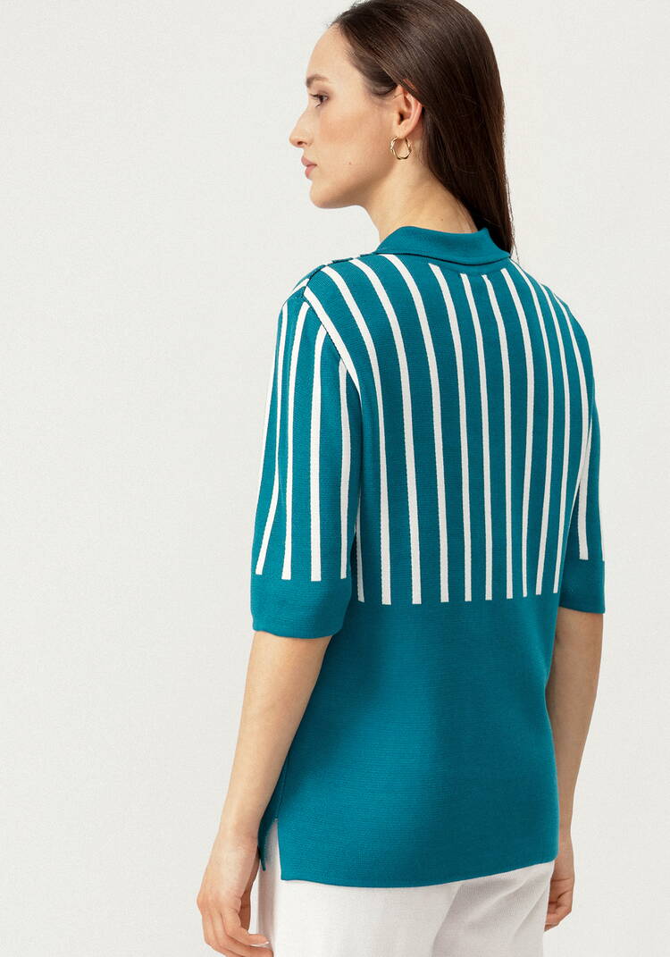 Джемпер-поло с вертикальной полосой шир.  750, рис. 11