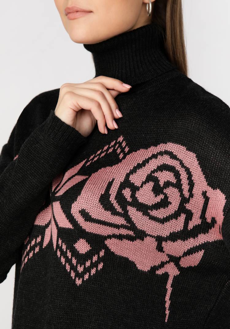 Джемпер с орнаментом по груди и рукаву шир.  750, рис. 11