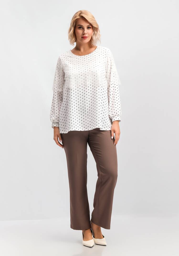 Блуза с кружевом по плечам шир.  750, рис. 20