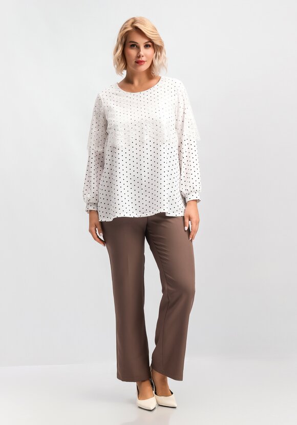 Блуза с кружевом по плечам шир.  580, рис. 20