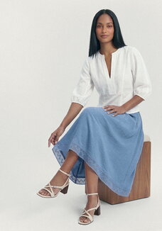 Юбка изо льна Магия кружева