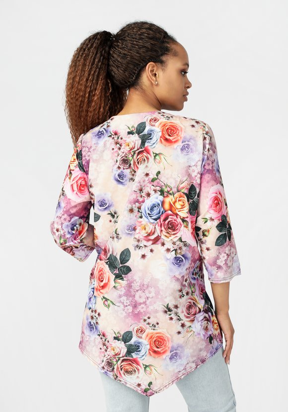 Блуза женская Букет цветов шир.  580, рис. 13