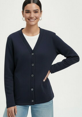 Кардиган на пуговицах утепленный