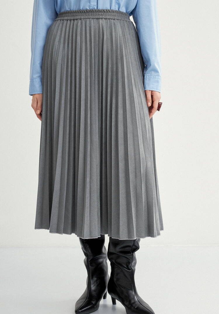 Юбка плиссированная на резинке трикотажная шир.  750, рис. 12