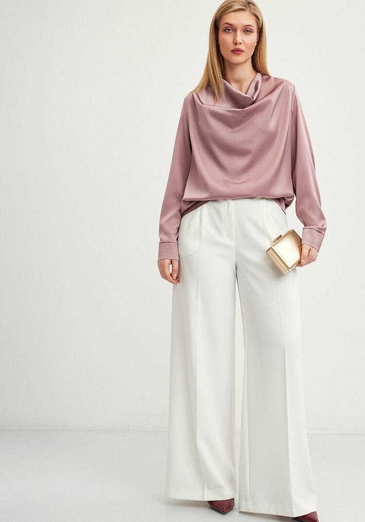 Блуза шелковая с воротником-хомутом шир.  750, рис. 22