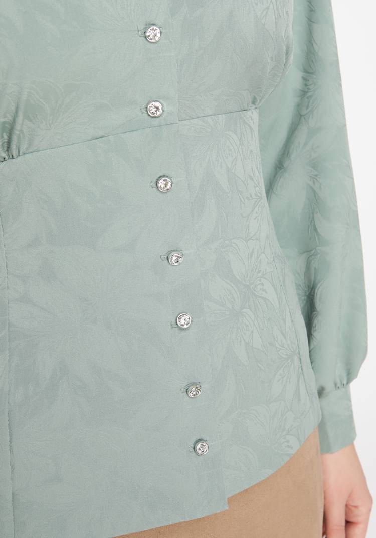 Блузка длинный рукав с утяжкой по талии шир.  750, рис. 14