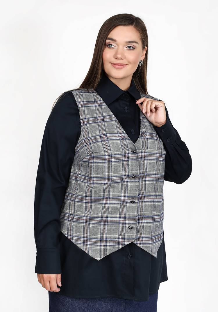 Блуза с имитацией жилетки шир.  750, рис. 4