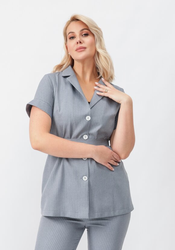 Костюм блуза и брюки в полоску шир.  580, рис. 19