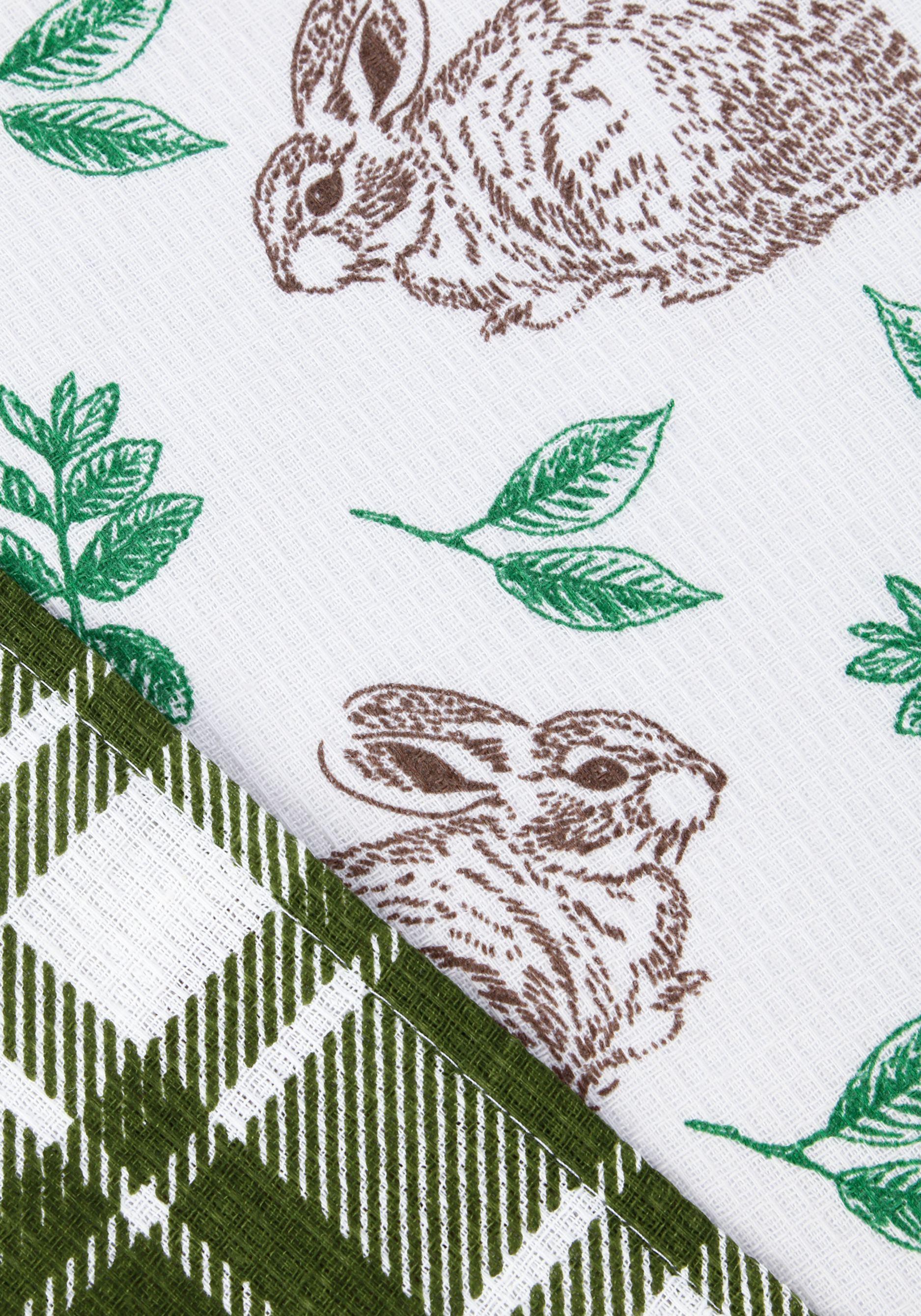 Комплект полотенец "Зайчишка", 6 шт. Гутен Морген, цвет зеленый - фото 8