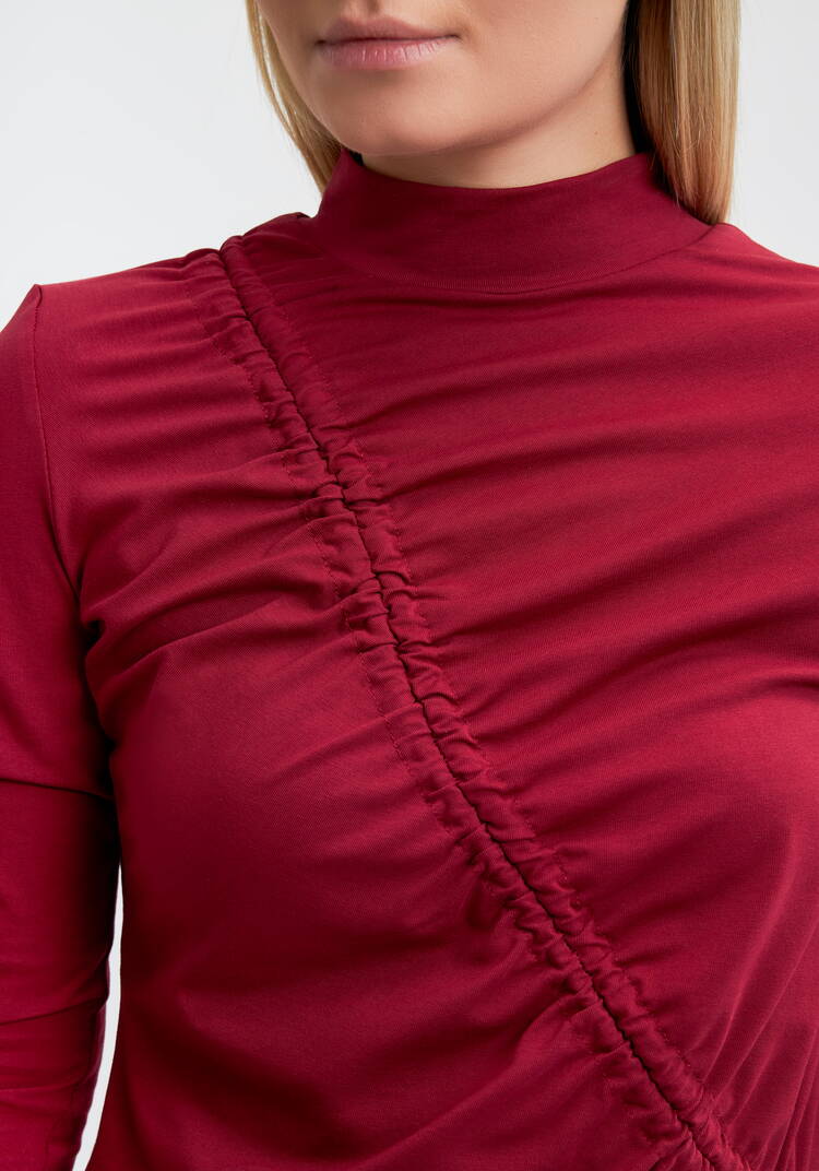 Водолазка со сборкой Хельга шир.  750, рис. 5