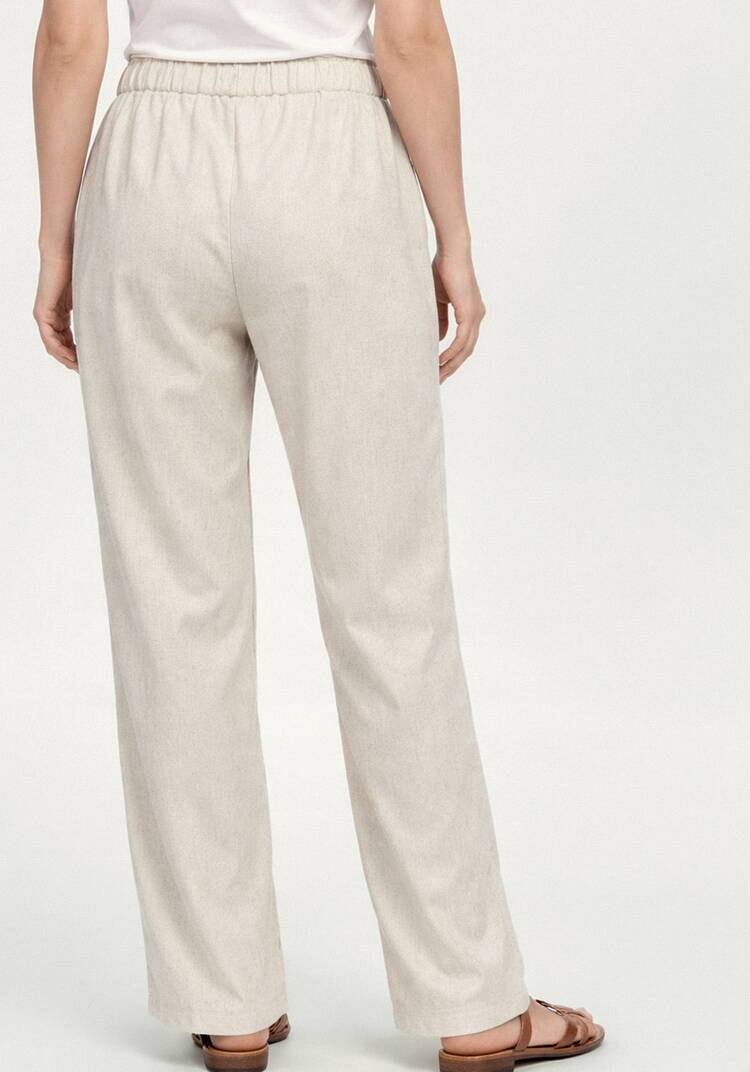 Брюки прямые от бедра из льна Шаила шир.  750, рис. 3