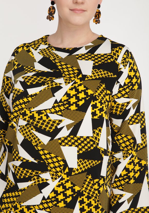 Платье с ярким геометрическим принтом шир.  580, рис. 7