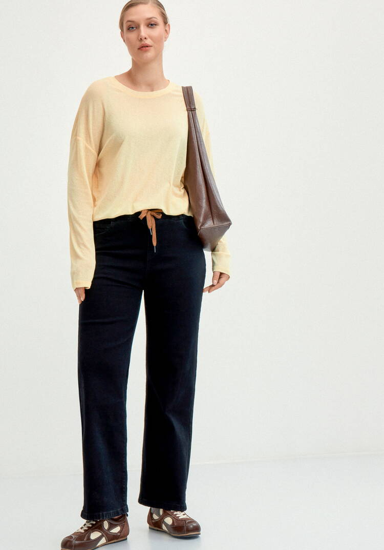 Джинсы утеплённые, широкие шир.  750, рис. 7