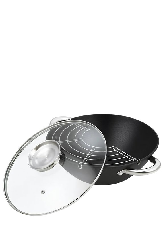 Котел чугунный с крышкой и решеткой для гриля шир.  580, рис. 1