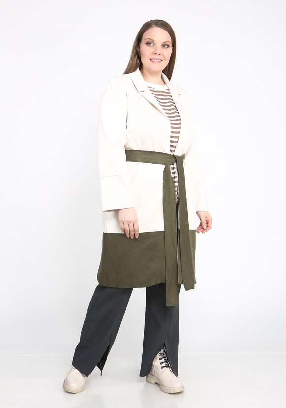 Кардиган из эко-замши с поясом шир.  580, рис. 10