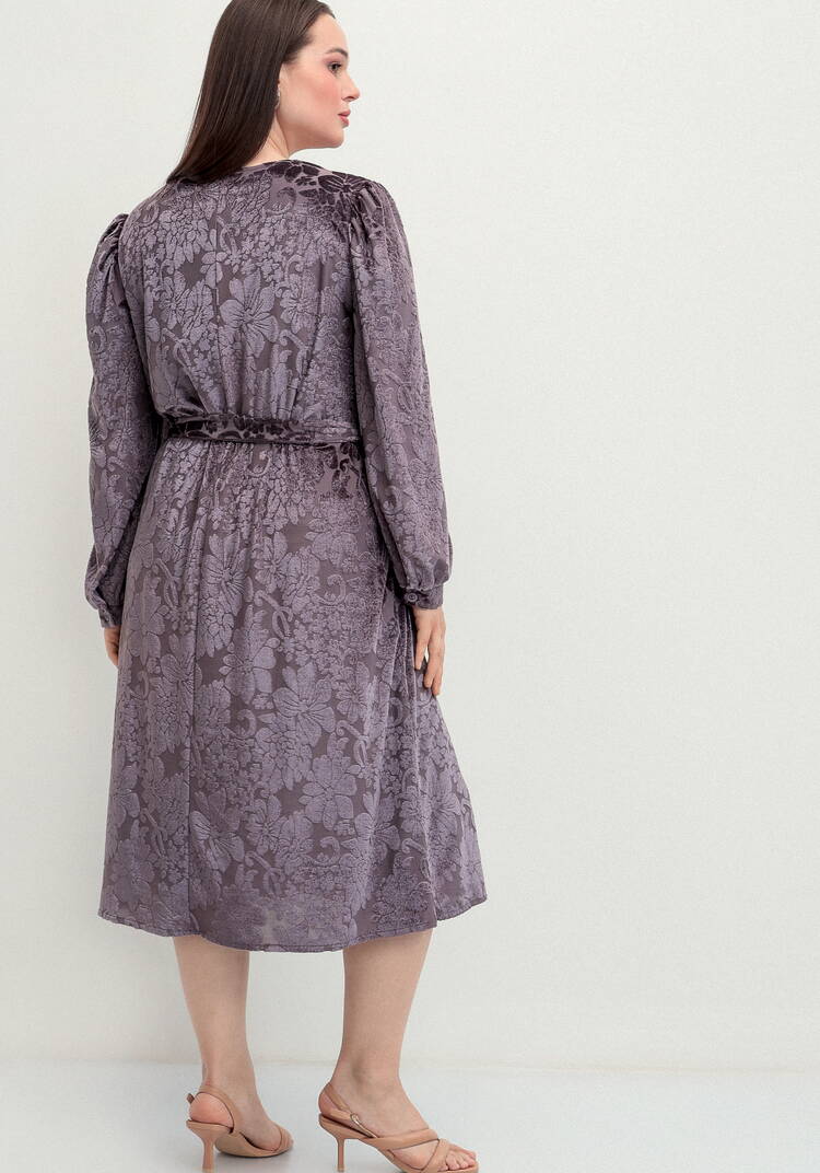 Платье с цветами из бархата шир.  750, рис. 28