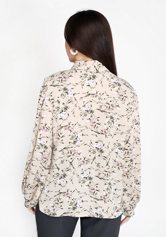 Блуза принтованная с длинным рукавом шир.  580, рис. 11