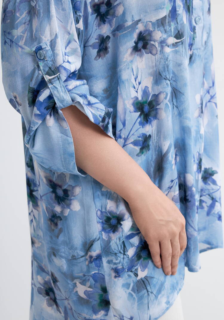 Блуза Цветочная радость шир.  750, рис. 14