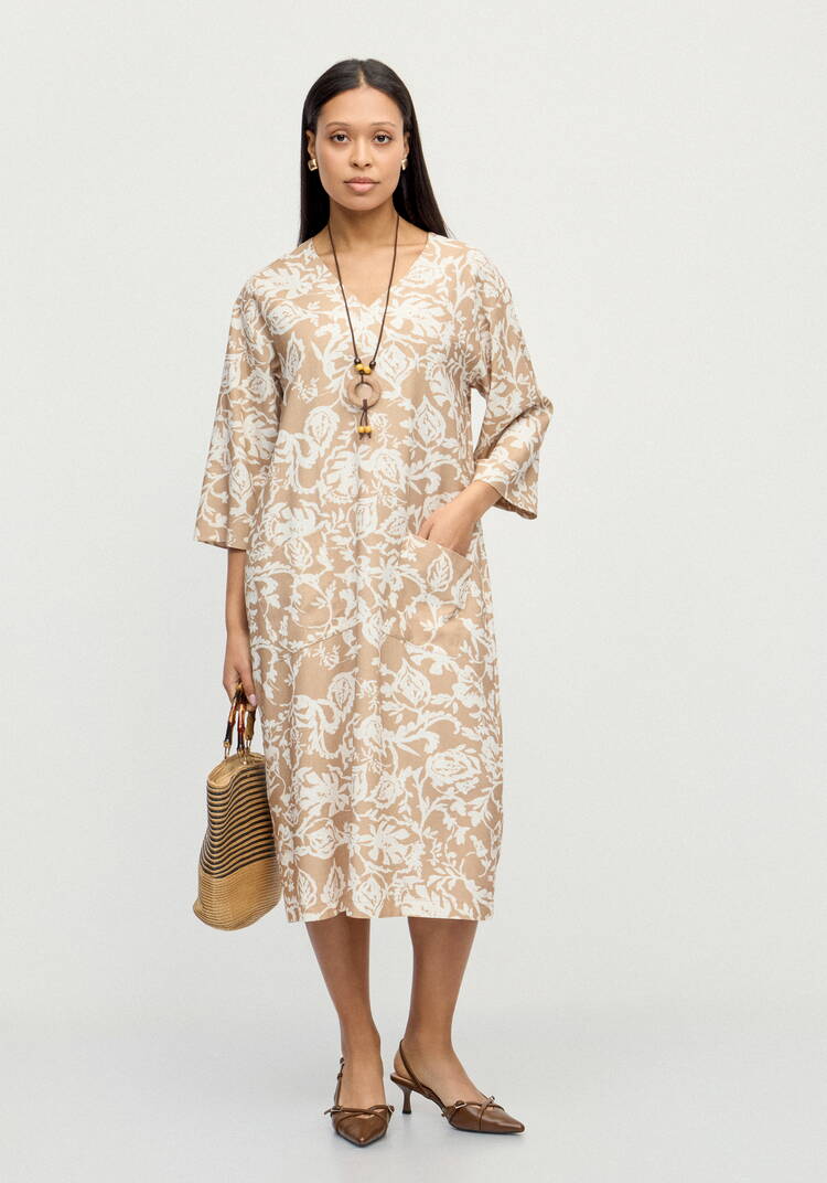 Платье изо льна Танцующая на ветру шир.  750, рис. 7