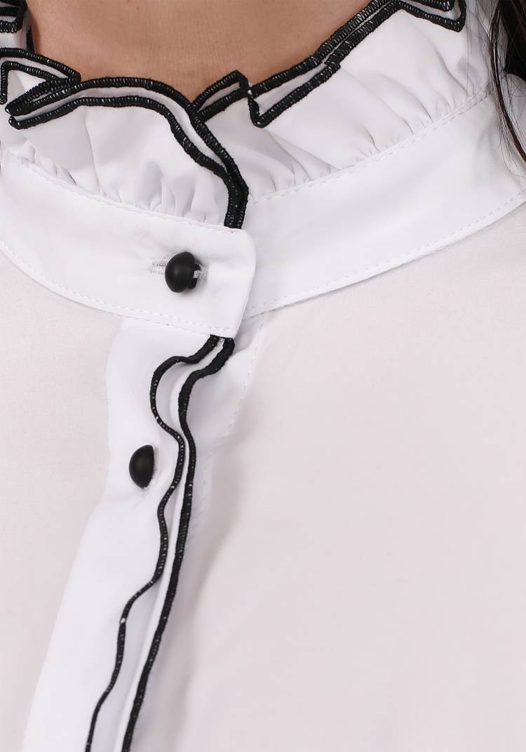 Блуза с двойной рюшей шир.  750, рис. 4