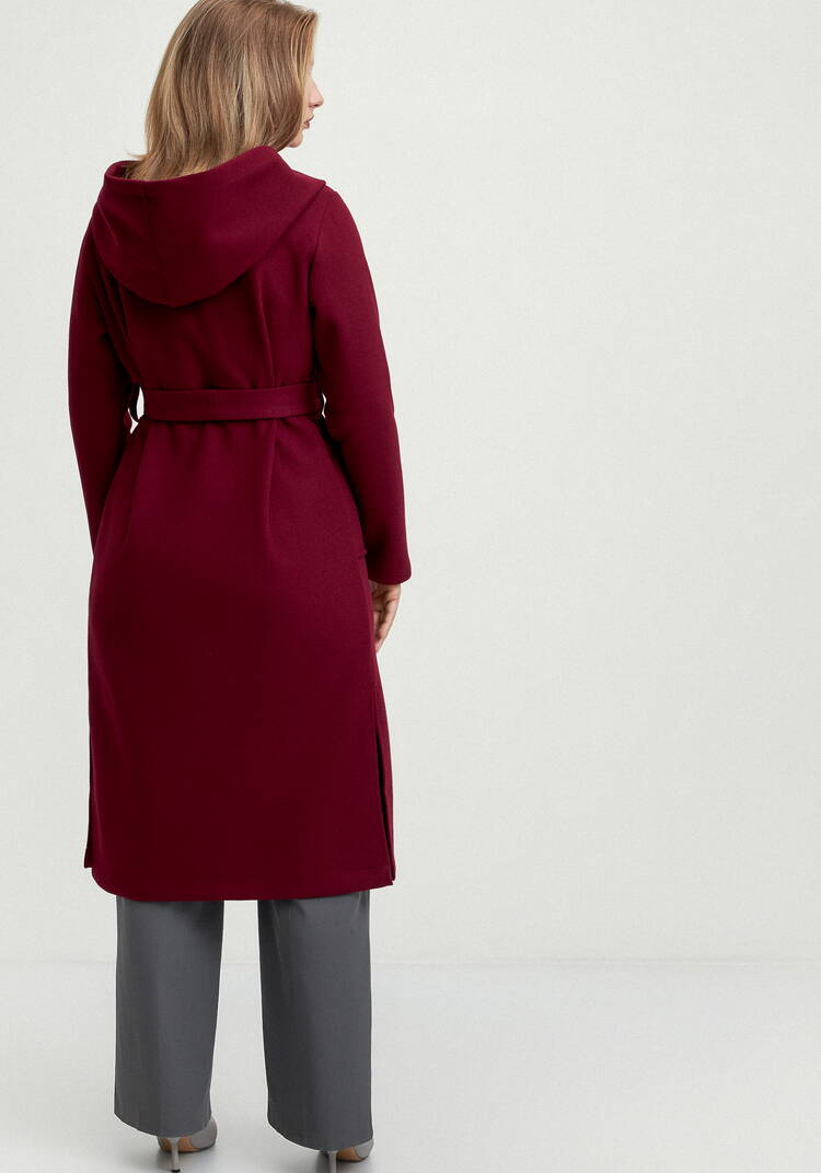 Пальто удлиненное на запах с разрезами шир.  750, рис. 33