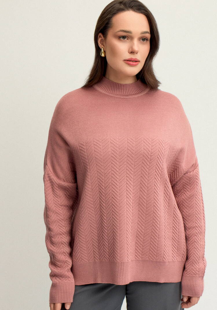 Джемпер с горлом и со спущенным плечом шир.  750, рис. 4