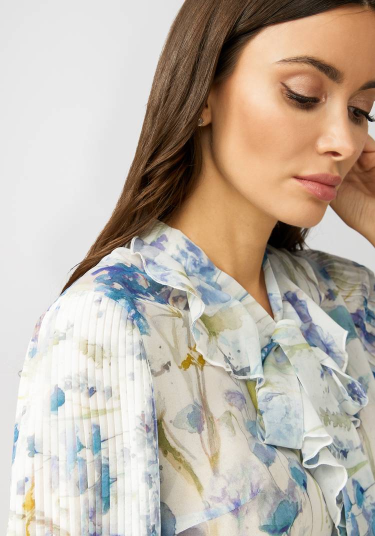 Блуза с бантом и плиссировкой по рукавам шир.  750, рис. 5