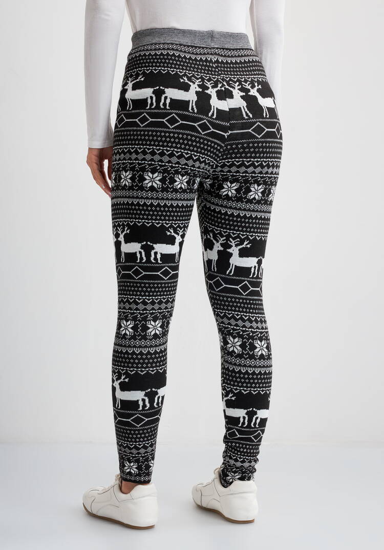 Лосины с принтом утепленные на меху шир.  750, рис. 3