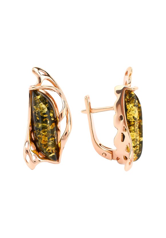 Серьги серебряные,Янтарная тайна шир.  580, рис. 2