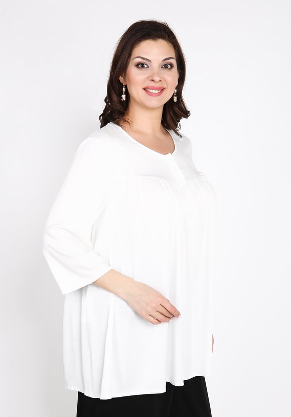 Блуза свободного кроя на пуговичках шир.  580, рис. 7