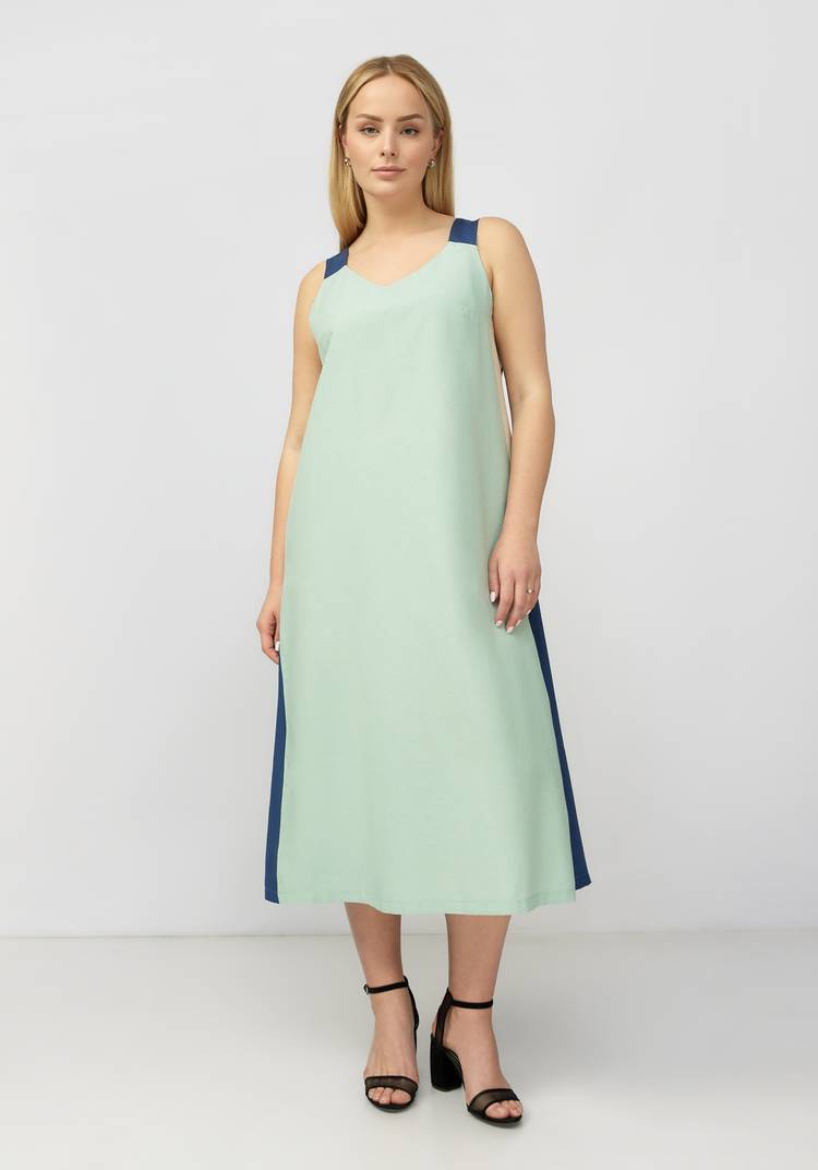 Сарафан с контрастными линиями шир.  750, рис. 3