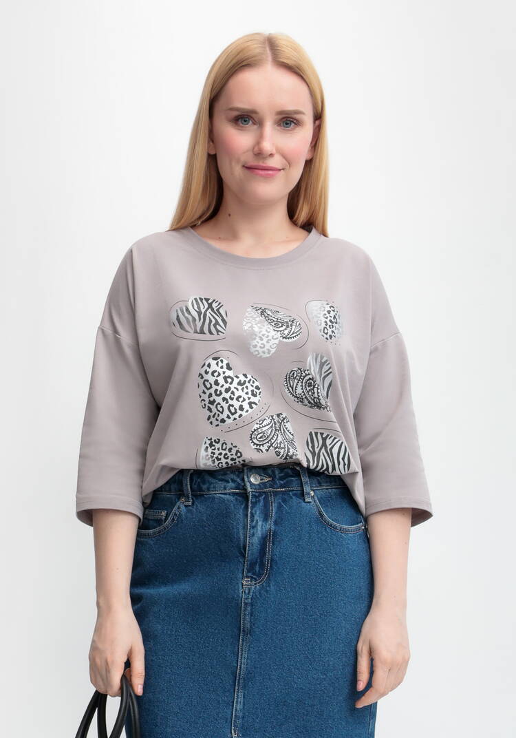 Блуза с принтом Сердца шир.  750, рис. 19